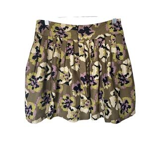 Coreylynncalter, Size 2, Pleated Wool & Silk Blend Skirt with Pockets